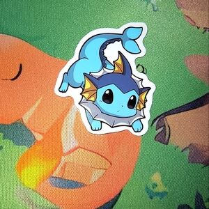 Pokemon Blue and Yellow Office Sticker Vaporeon Pokemon